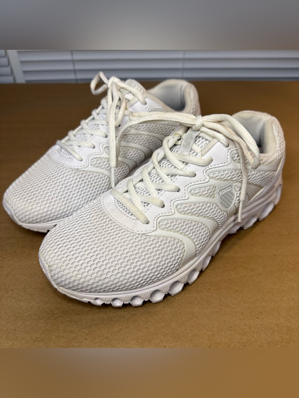 K-Swiss Tubes Women's White Mesh Athletic Sneakers